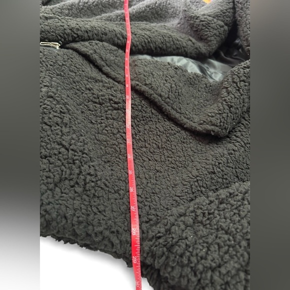 Black Sherpa zip up women’s XXL Teddy Cozy half zip Jacket - Picture 6 of 7